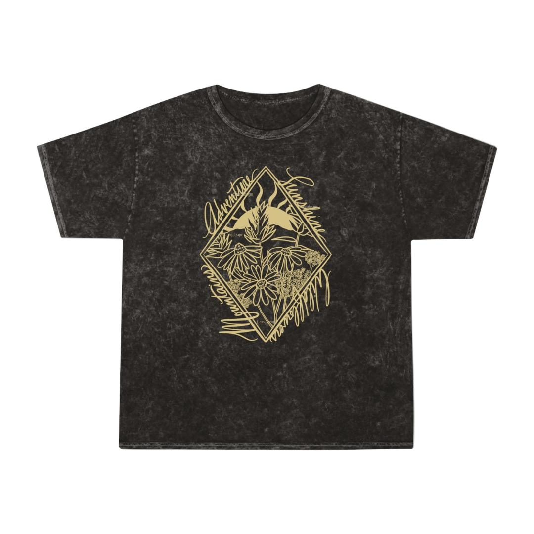 Sunshine Adventure Mountain Wildflower tee shirt for outdoor lovers