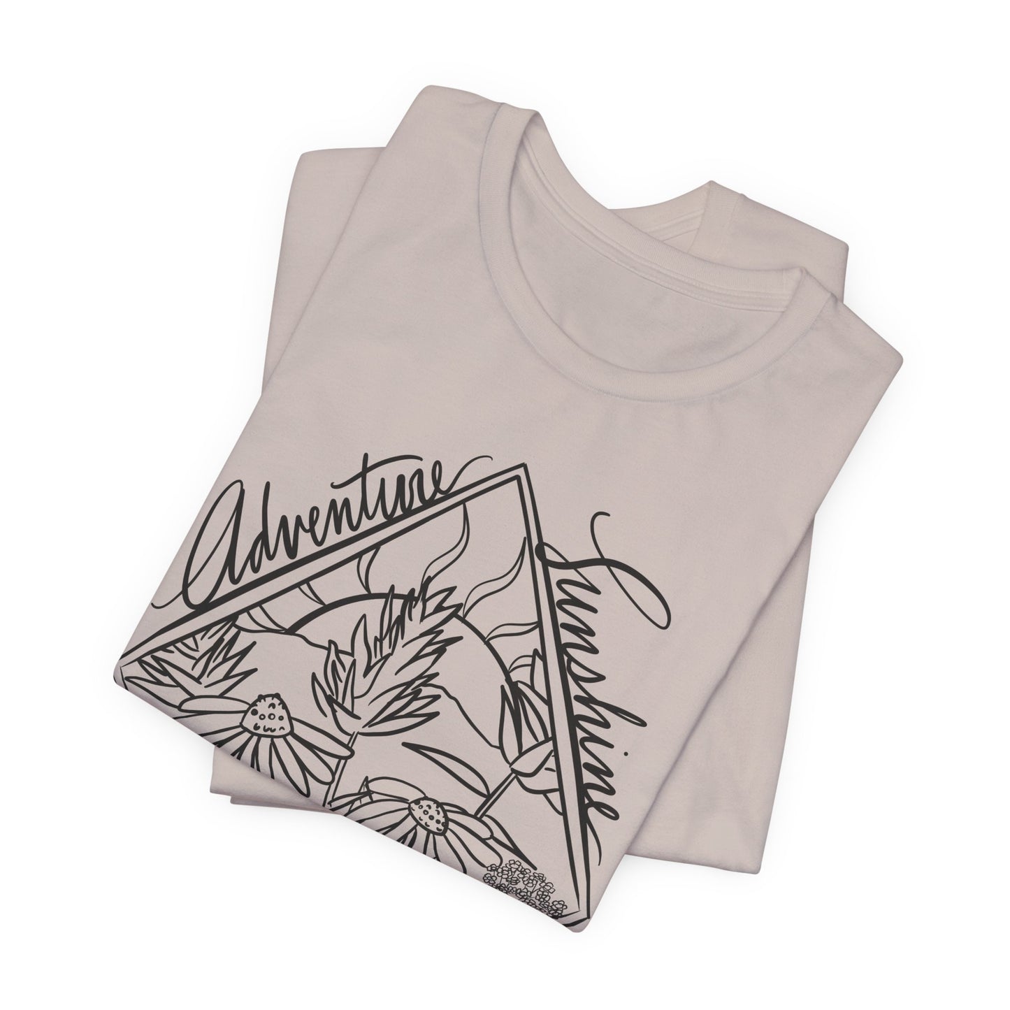 Sunshine Adventure Mountain Wildflower tee shirt for outdoor lovers