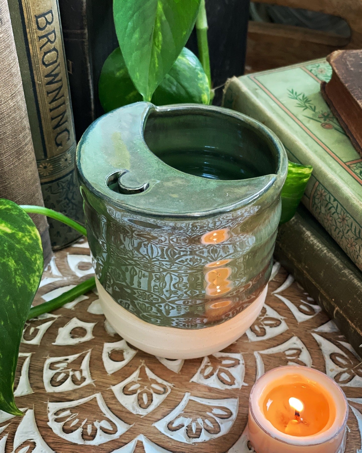 Enchanted Green Moon Travel Mug