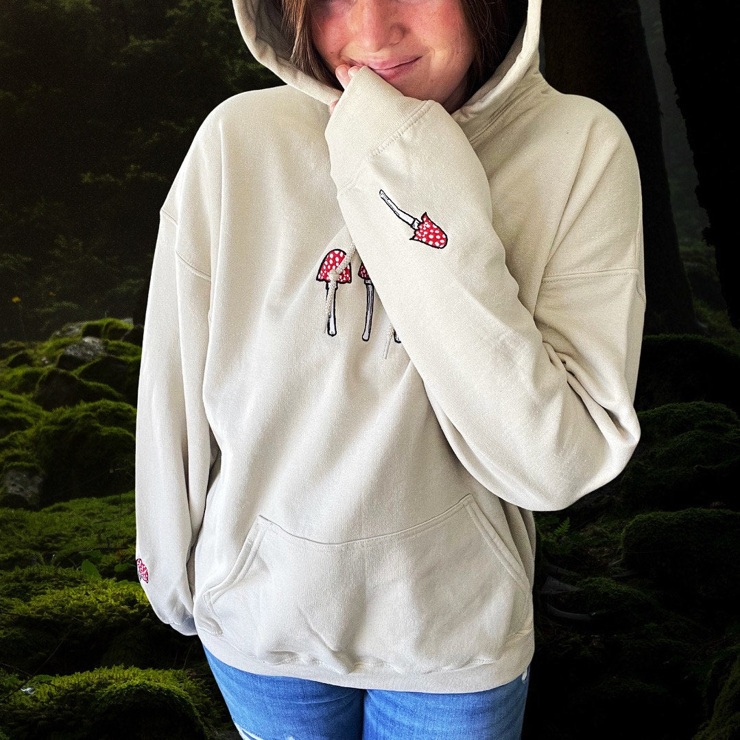Mystical Mushroom Sweatshirt – Embroidered Cozywear for Plant Girls & Moon Witches