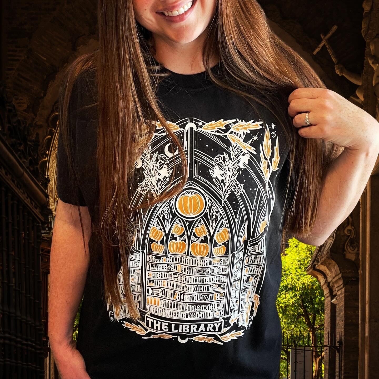 Haunted Library Tarot T-Shirt (Comfort Colors brand)