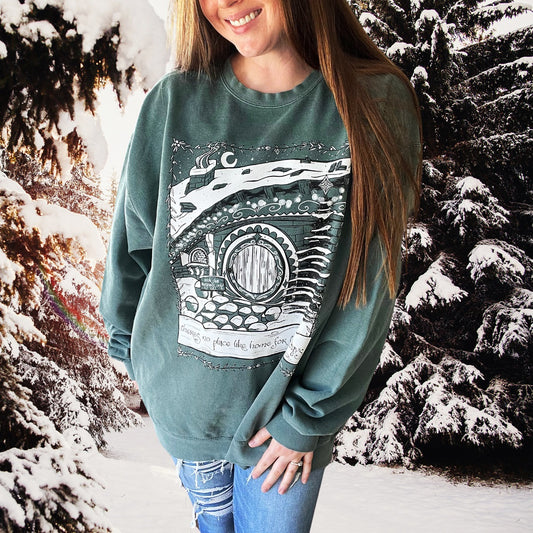 There's No Place Like Home for the Holidays Cozy Sweatshirt (Comfort Colors brand)