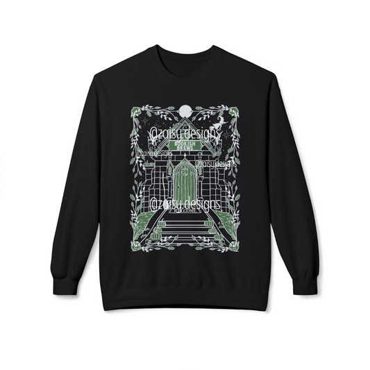 Bookish Brews Coffeehouse Sweatshirt for Book Lovers - Gildan brand - PLAIN SLEEVES