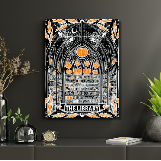 Haunted Library Print on Classic Matte Paper (12x16 inches)