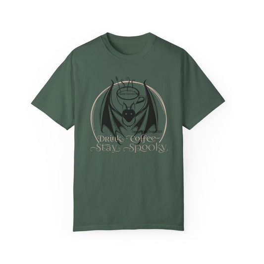 DRINK COFFEE - Stay Spooky Bat T-Shirt (Comfort Colors brand)