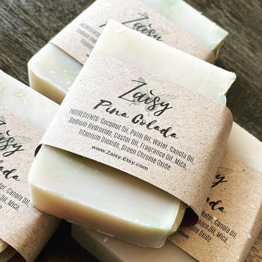 Pina Colada Soap, Handmade Cold Processed Soap, Natural Skincare, Real Soap by Zaisy